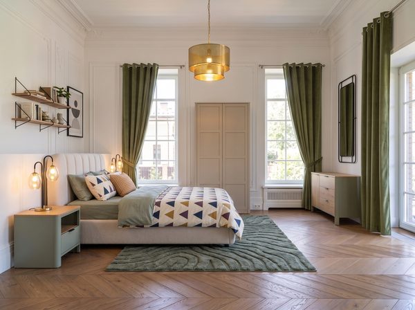 Chambre réaménagée en ambiance art déco par DecoScale